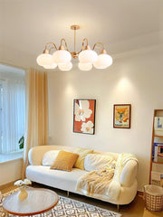 Glass Persimmon Chandelier-DWHOME