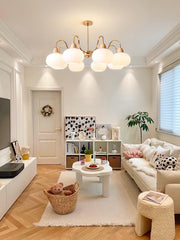 Glass Persimmon Chandelier-DWHOME