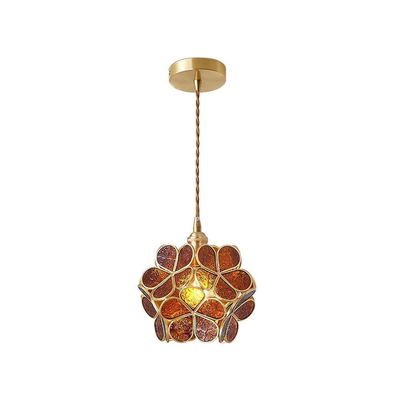 Glass Petal Pendant Light-DWHOME