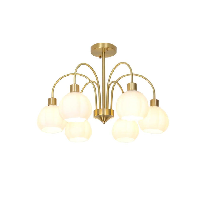 Glass Pumpkin Gold Chandelier - DWHOME