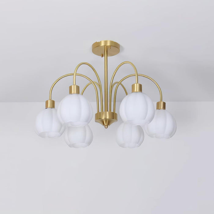 Glass Pumpkin Gold Chandelier - DWHOME