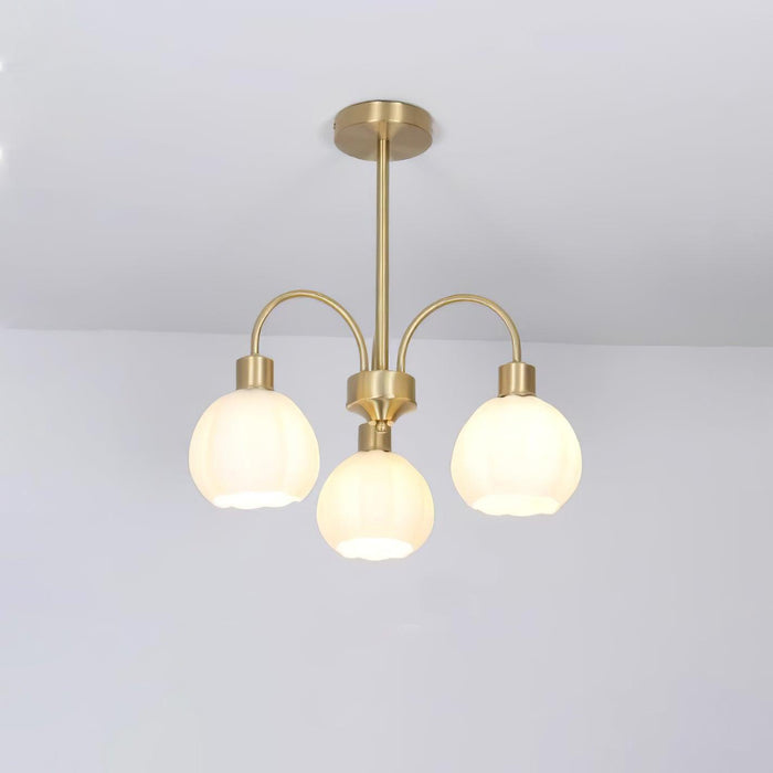 Glass Pumpkin Gold Chandelier - DWHOME