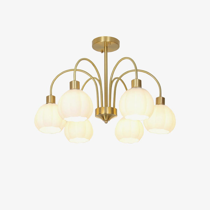 Glass Pumpkin Gold Chandelier - DWHOME