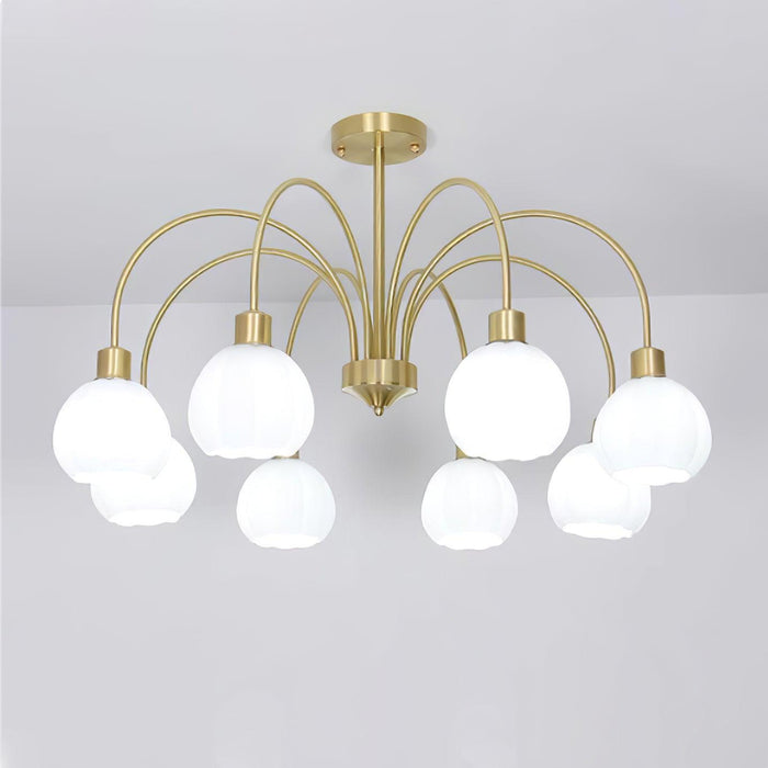 Glass Pumpkin Gold Chandelier - DWHOME