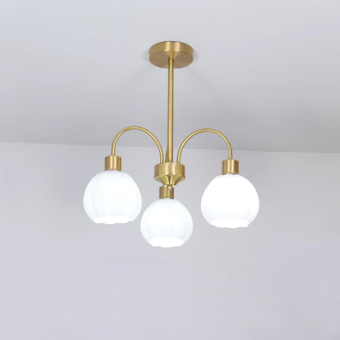 Glass Pumpkin Gold Chandelier - DWHOME