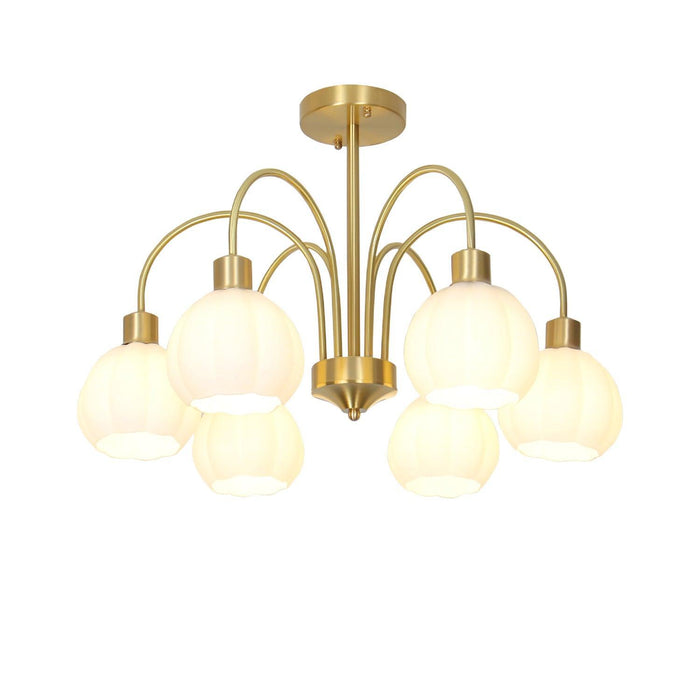 Glass Pumpkin Gold Chandelier - DWHOME