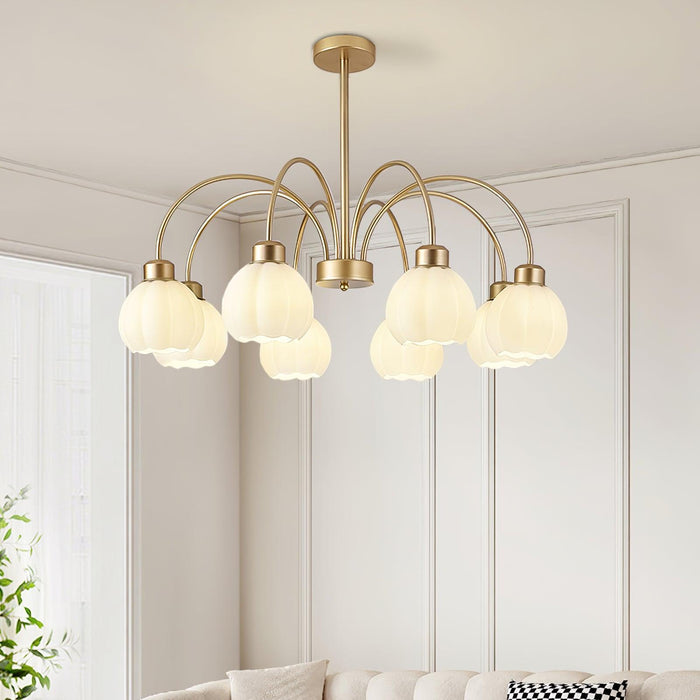 Glass Pumpkin Gold Chandelier - DWHOME