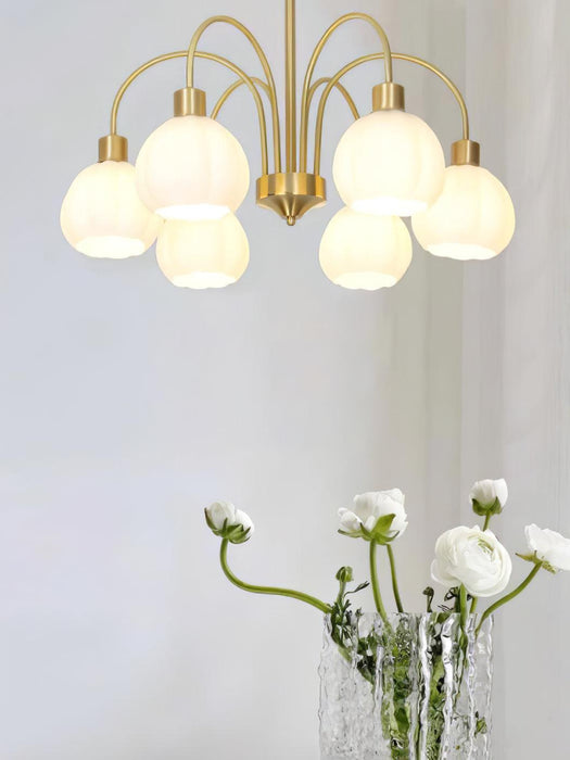 Glass Pumpkin Gold Chandelier - DWHOME