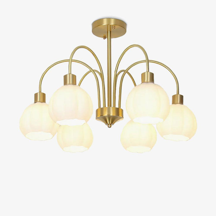 Glass Pumpkin Gold Chandelier - DWHOME