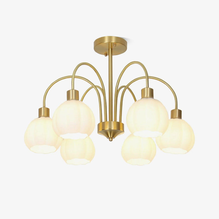 Glass Pumpkin Gold Chandelier - DWHOME