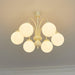 Cream Glass Sphere Chandelier - DWHOME