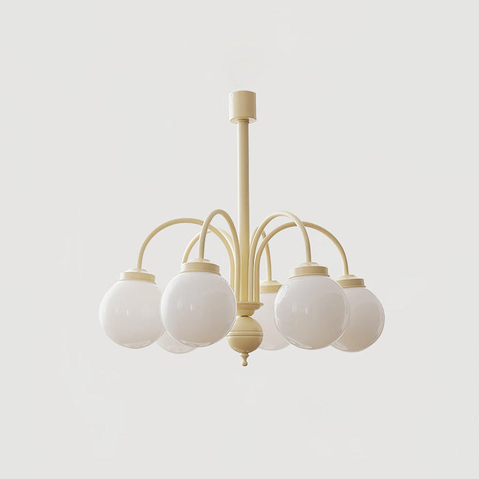 Cream Glass Sphere Chandelier - DWHOME