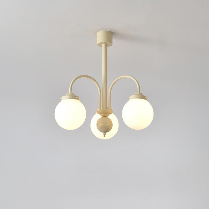 Cream Glass Sphere Chandelier - DWHOME