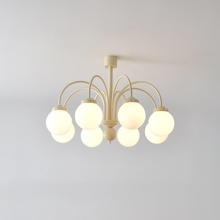 Cream Glass Sphere Chandelier - DWHOME