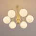 Cream Glass Sphere Chandelier - DWHOME