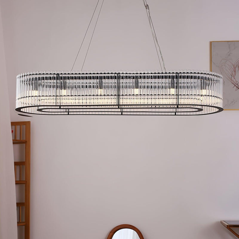 Glass Tube Ring Chandelier-DWHOME