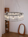 Glass Tube Ring Chandelier.