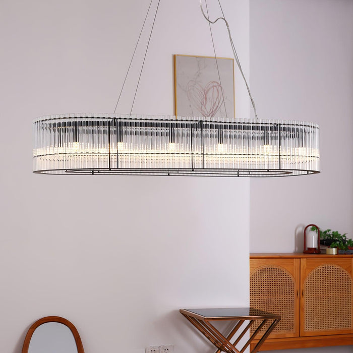 Glass Tube Ring Chandelier-DWHOME