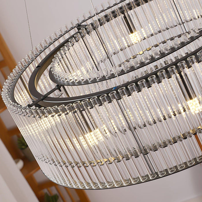 Glass Tube Ring Chandelier-DWHOME