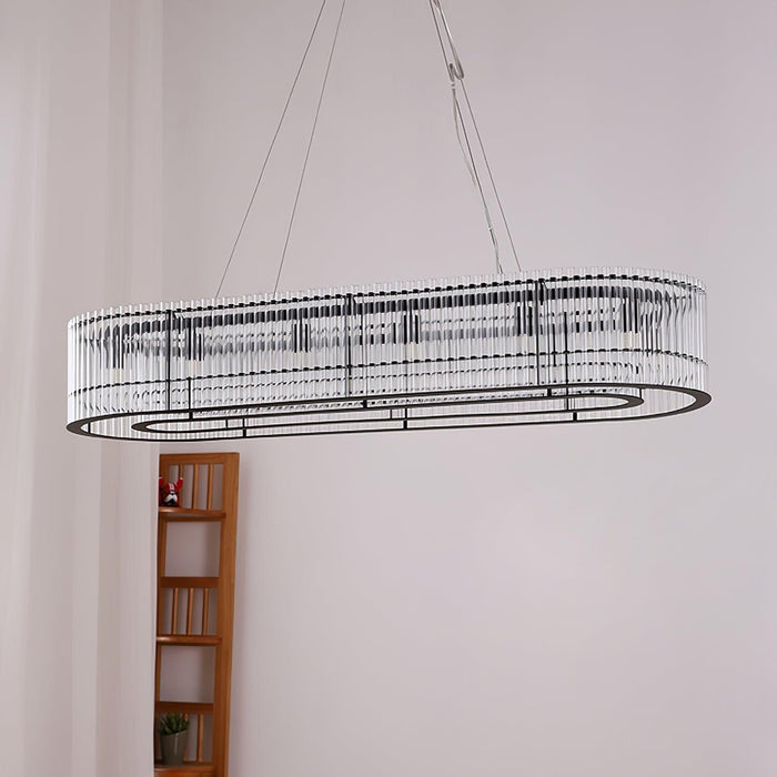 Glass Tube Ring Chandelier-DWHOME