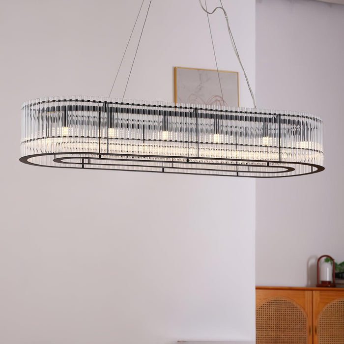 Glass Tube Ring Chandelier-DWHOME