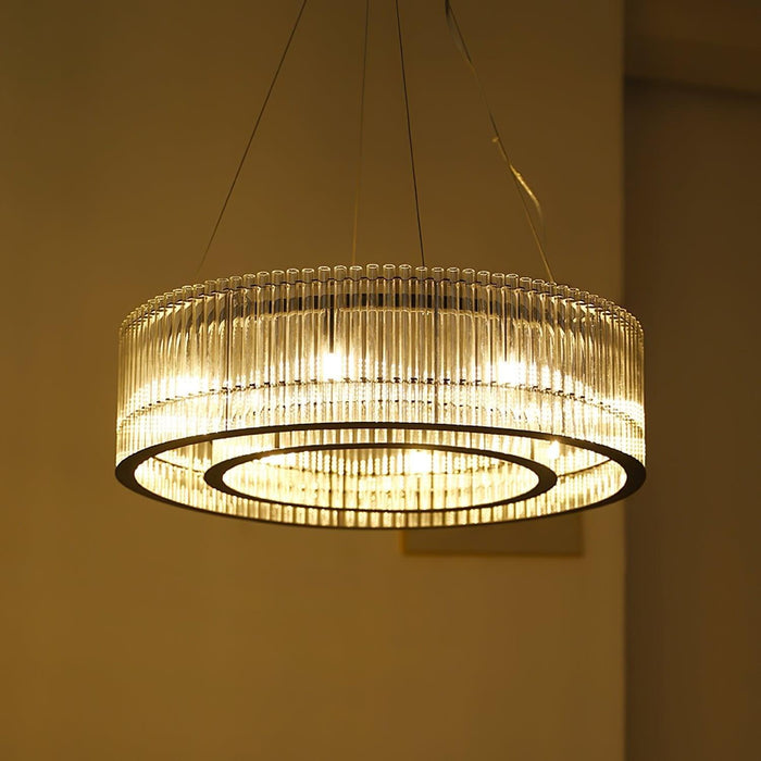 Glass Tube Ring Chandelier-DWHOME