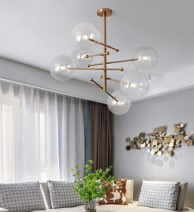 Glass Globe Mobile Chandelier-DWHOME