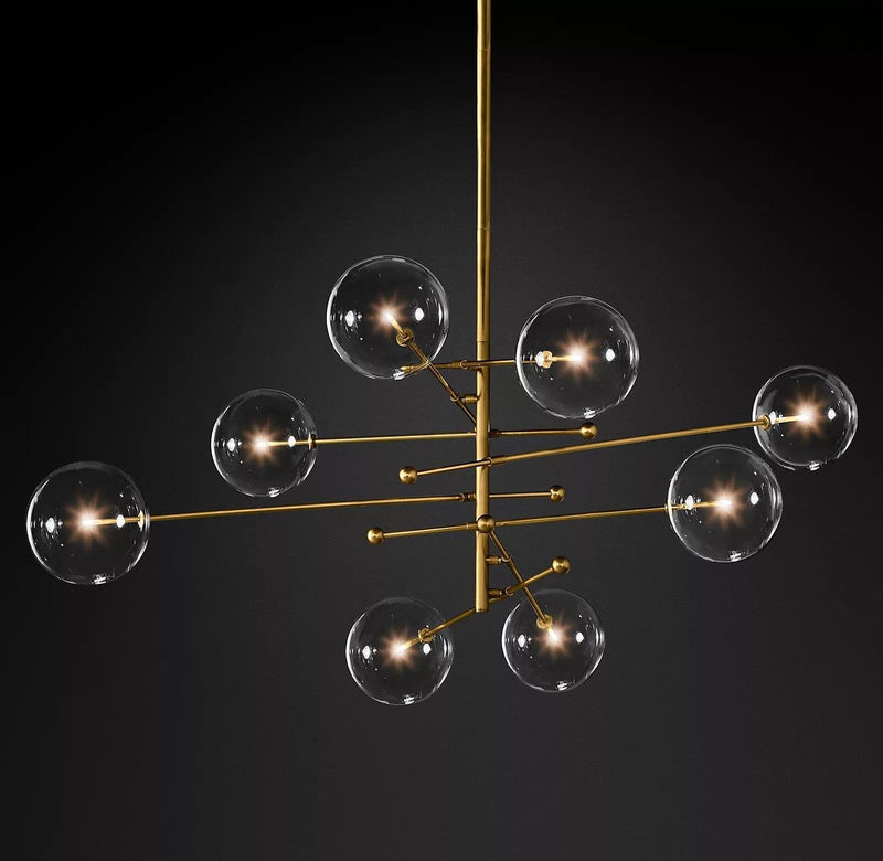 Glass Globe Mobile Chandelier-DWHOME