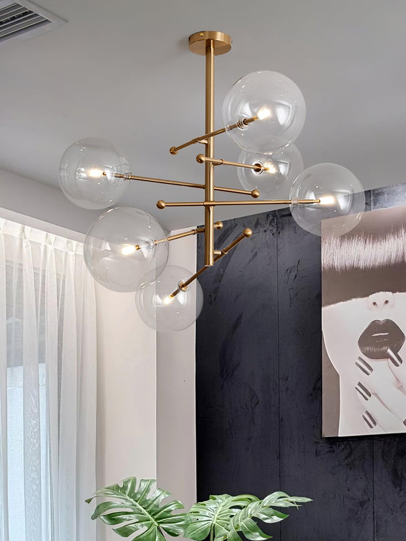 Glass Globe Mobile Chandelier-DWHOME