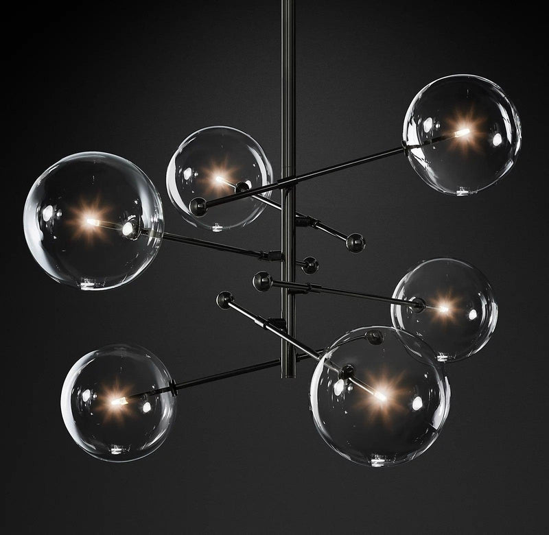 Glass Globe Mobile Chandelier-DWHOME