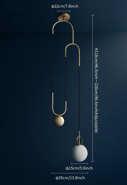 Glass Ball Pendant Lamp.