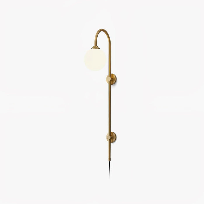 Globe Brass Plug-in Wall Sconce - DWHOME