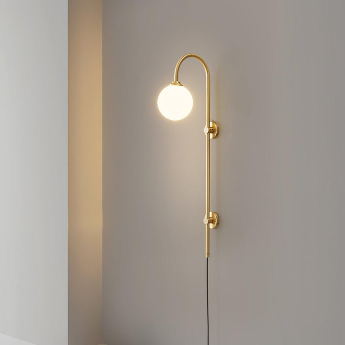 Globe Brass Plug-in Wall Sconce - DWHOME