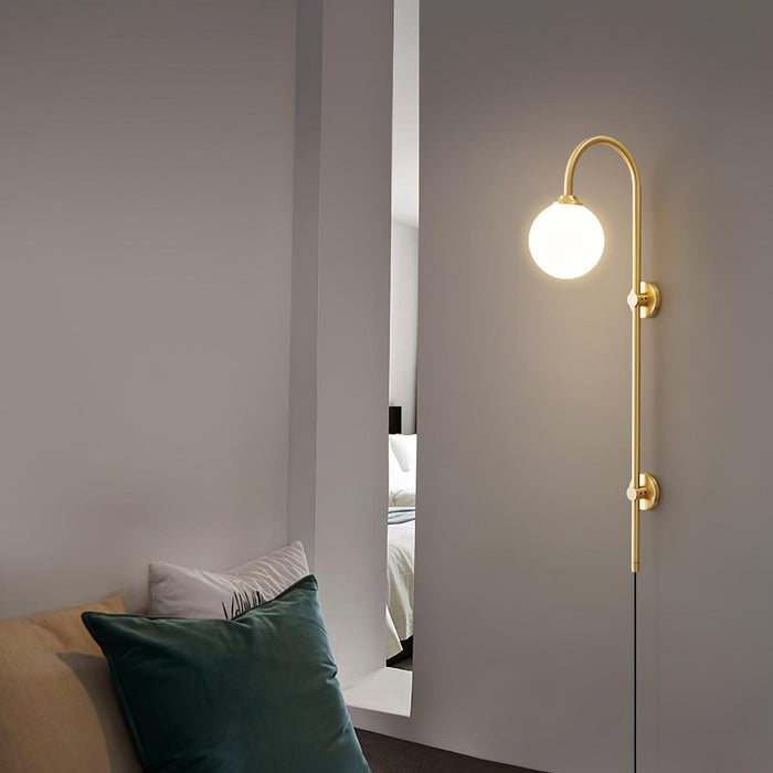 Globe Brass Plug-in Wall Sconce - DWHOME