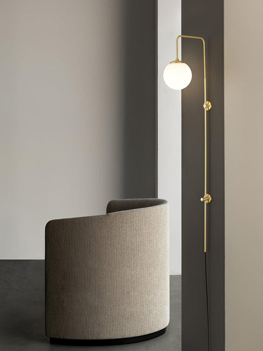 Globe Brass Plug-in Wall Sconce.