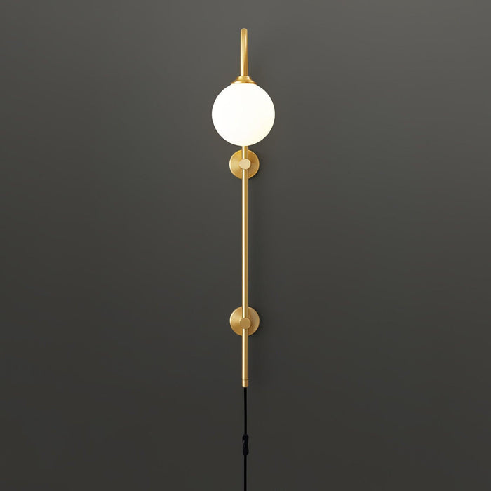 Globe Brass Plug-in Wall Sconce - DWHOME