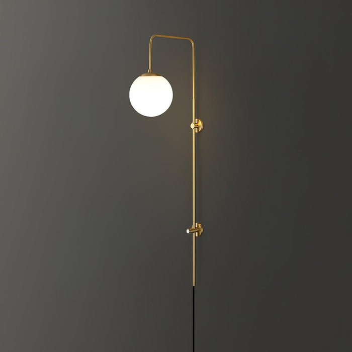 Globe Brass Plug-in Wall Sconce - DWHOME