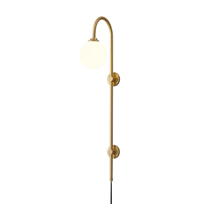 Globe Brass Plug-in Wall Sconce - DWHOME