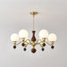 Globe Orb Wood Chandelier-DWHOME