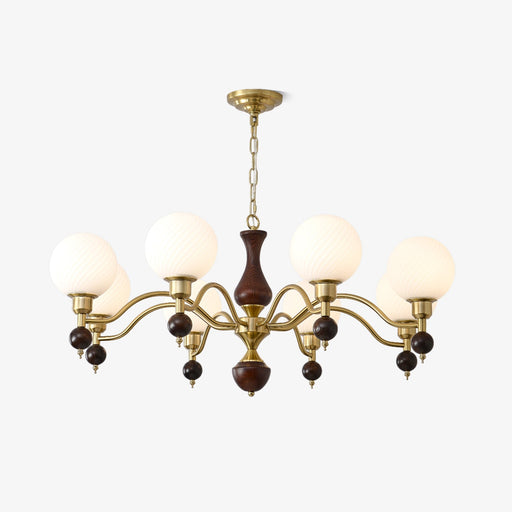 Globe Orb Wood Chandelier.