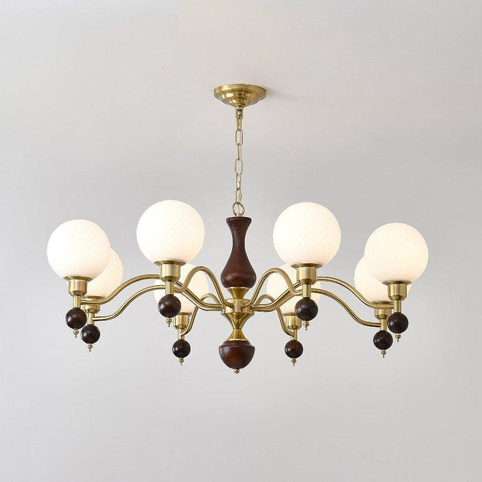 Globe Orb Wood Chandelier-DWHOME