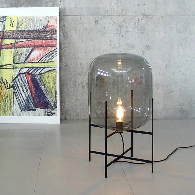 Glowlia Glass Shade Floor Lamp-DWHOME