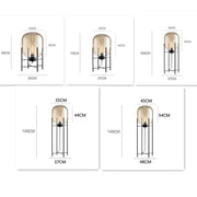 Glowlia Glass Shade Floor Lamp-DWHOME