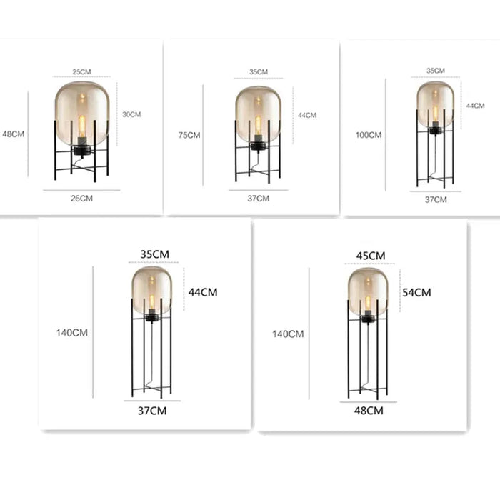 Glowlia Glass Shade Floor Lamp.