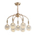 Gold Bubble Glass Pendant Light - Flush Mount Chandelier.