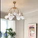 Gold Bubble Glass Pendant Light - Flush Mount Chandelier.