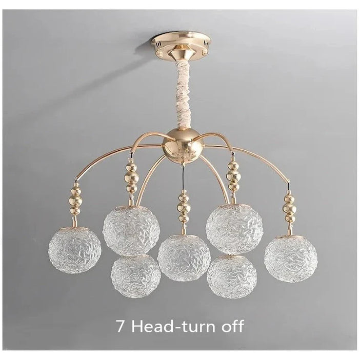 Gold Bubble Glass Pendant Light - Flush Mount Chandelier.