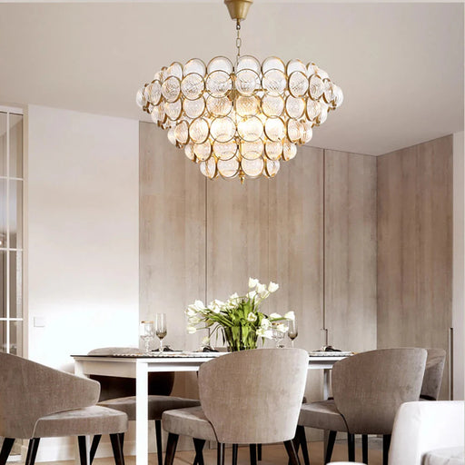 Gold Clear Glass Globe Pendant Light.