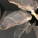 Milen Modern Crystal Leaf Chandelier - Black/Gold.