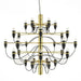 Gino Sarfatti Style Led Pendant Chandelier Black/Silver/Gold.